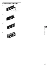 Предварительный просмотр 9 страницы Sony XR-1804 Operating Instructions Manual