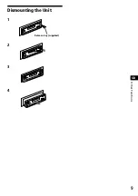 Предварительный просмотр 9 страницы Sony XR-1900 Operating Instructions Manual