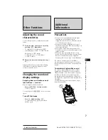 Preview for 7 page of Sony XR-1947 Operating Instructions Manual