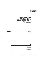 Sony XR-1951 Operating Instructions Manual preview