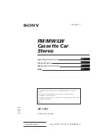 Предварительный просмотр 2 страницы Sony XR-1951 Operating Instructions Manual