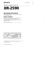 Предварительный просмотр 1 страницы Sony XR-2590 Operating Instructions Manual