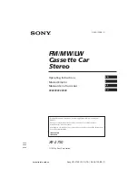 Предварительный просмотр 1 страницы Sony XR-2750 Operating Instructions Manual