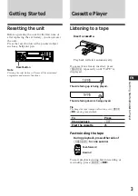 Preview for 3 page of Sony XR-2800 Operating Instructions Manual