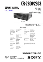 Предварительный просмотр 1 страницы Sony XR-2800 Service Manual