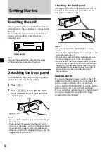 Preview for 6 page of Sony XR-3100R Operating Instructions Manual