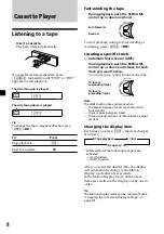 Предварительный просмотр 8 страницы Sony XR-3100R Operating Instructions Manual