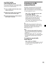 Preview for 13 page of Sony XR-3100R Operating Instructions Manual