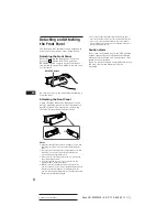 Предварительный просмотр 4 страницы Sony XR-3500MK2 Operating Instructions Manual