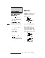 Предварительный просмотр 8 страницы Sony XR-3500MK2 Operating Instructions Manual