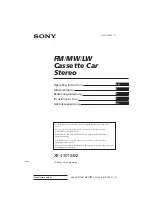 Sony XR-3501MK2 Operating Instructions Manual предпросмотр