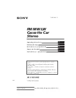 Sony XR-3503MK2 Operating Instructions Manual предпросмотр