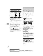 Предварительный просмотр 6 страницы Sony XR-3503MK2 Operating Instructions Manual