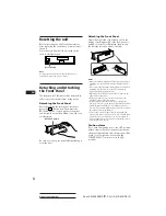 Предварительный просмотр 4 страницы Sony XR-3690RDS Operating Instructions Manual