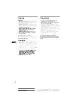 Предварительный просмотр 2 страницы Sony XR-3700RDS Operating Instructions Manual