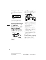 Предварительный просмотр 4 страницы Sony XR-3700RDS Operating Instructions Manual