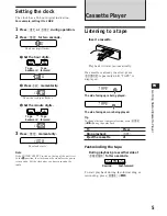 Предварительный просмотр 5 страницы Sony XR-3740 Operating Instructions Manual