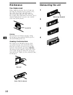 Предварительный просмотр 10 страницы Sony XR-3740 Operating Instructions Manual