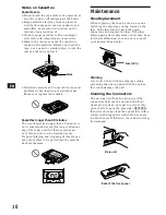 Предварительный просмотр 10 страницы Sony XR-3750 Operating Instructions Manual