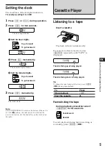 Предварительный просмотр 5 страницы Sony XR-3753 Operating Instructions Manual