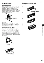 Предварительный просмотр 13 страницы Sony XR-3753 Operating Instructions Manual