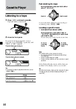 Предварительный просмотр 10 страницы Sony XR-4200R Operating Instructions Manual