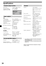 Предварительный просмотр 28 страницы Sony XR-4200R Operating Instructions Manual