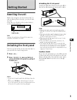 Preview for 3 page of Sony XR-4740RDS Operating Instructions Manual