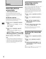 Preview for 6 page of Sony XR-4740RDS Operating Instructions Manual