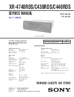 Sony XR-4740RDS Service Manual предпросмотр