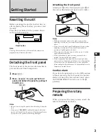 Предварительный просмотр 3 страницы Sony XR-4750RDS Operating Instructions Manual