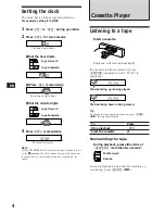 Предварительный просмотр 4 страницы Sony XR-4750RDS Operating Instructions Manual