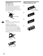 Предварительный просмотр 14 страницы Sony XR-4750RDS Operating Instructions Manual