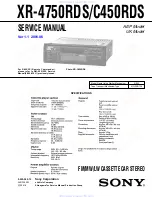 Sony XR-4750RDS Service Manual предпросмотр