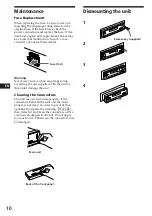 Предварительный просмотр 10 страницы Sony XR-4790 Operating Instructions Manual