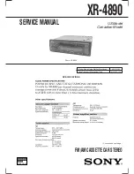 Предварительный просмотр 1 страницы Sony XR-4890 Service Manual