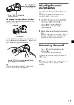 Предварительный просмотр 11 страницы Sony XR-4900 Operating Instructions Manual