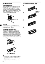 Предварительный просмотр 16 страницы Sony XR-4900 Operating Instructions Manual