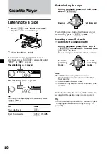 Предварительный просмотр 10 страницы Sony XR-4950X Operating Instructions Manual