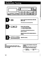 Предварительный просмотр 12 страницы Sony XR-5550 - Am/fm Cassette Reciever User Manual