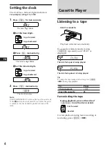 Предварительный просмотр 4 страницы Sony XR-5800R Operating Instructions Manual