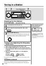 Preview for 8 page of Sony XR-6030 Operating Instructions Manual