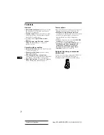 Предварительный просмотр 2 страницы Sony XR-6600RDS Operating Instructions Manual