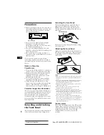 Предварительный просмотр 4 страницы Sony XR-6600RDS Operating Instructions Manual