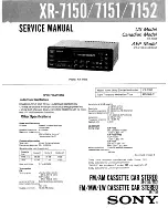 Предварительный просмотр 1 страницы Sony XR-7150 Service Manual