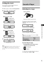 Предварительный просмотр 5 страницы Sony XR-7850 Operating Instructions Manual