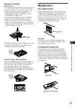 Предварительный просмотр 11 страницы Sony XR-7850 Operating Instructions Manual