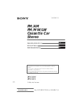 Sony XR-C100 Operating Instructions Manual предпросмотр