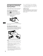 Предварительный просмотр 4 страницы Sony XR-C110 Operating Instructions Manual