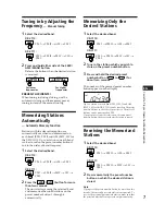 Предварительный просмотр 7 страницы Sony XR-C110 Operating Instructions Manual